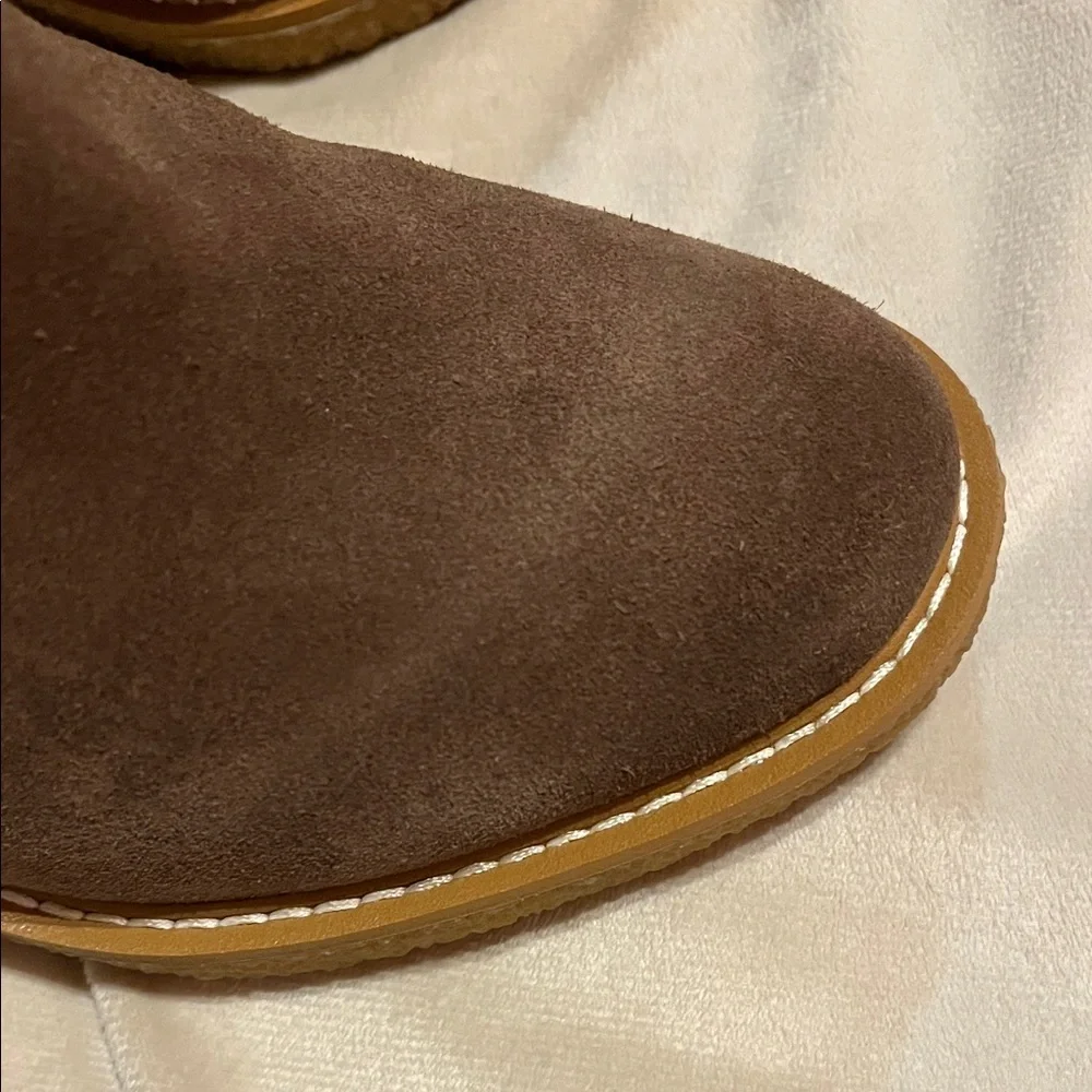 Franco Sarto Tan Suede Wedge Boots